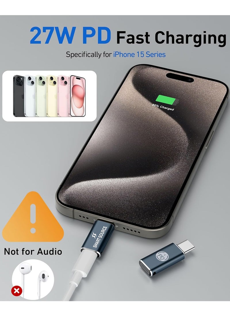 SMART SOURCE - SMART SOURCE iPhone 15 Lightning to USB C Adapter, Lightning Female To USB C Converter Adapter, for iPhone 15 Plus/15 Pro Max, iPad Pro, S22 S23 S24 Ultra Support Charging & Data Transfer,【2 Pcs】 - Image 1