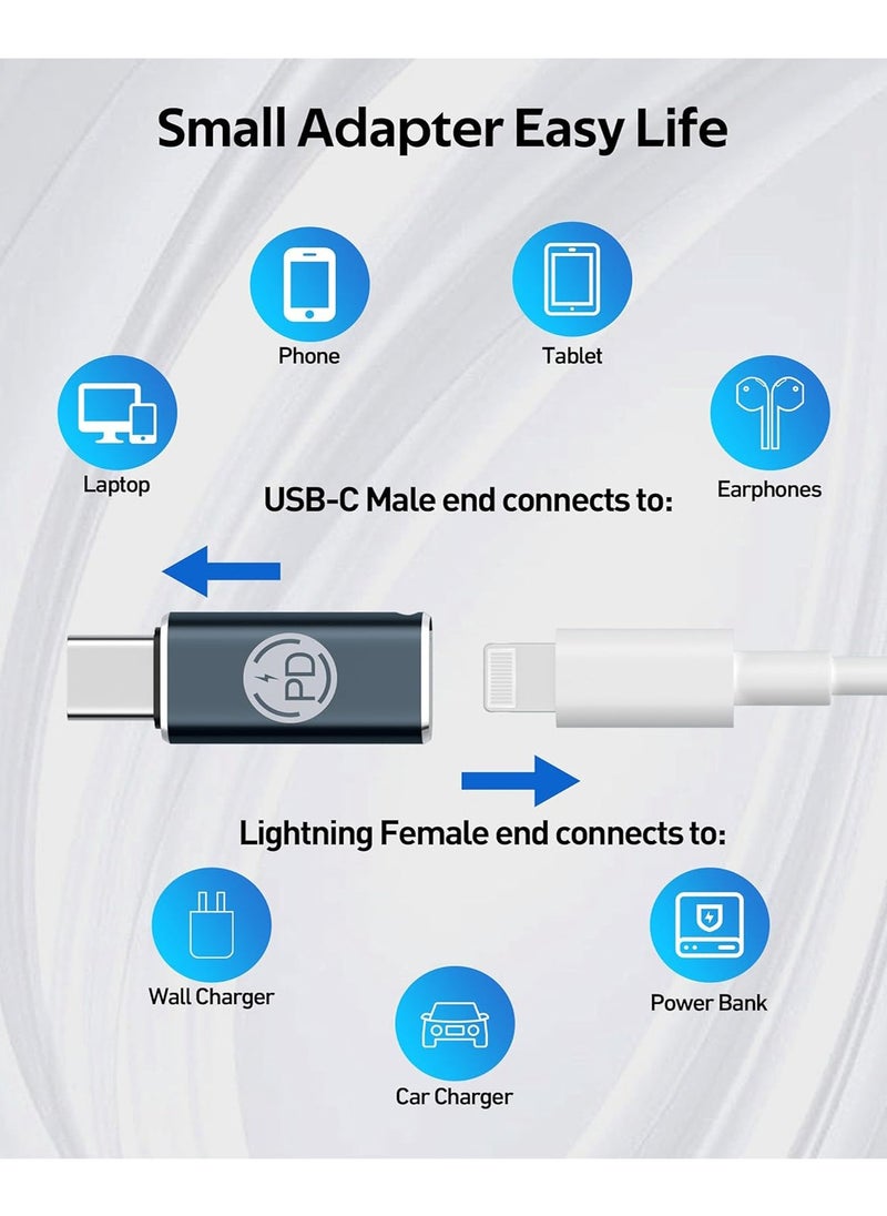 SMART SOURCE - SMART SOURCE iPhone 15 Lightning to USB C Adapter, Lightning Female To USB C Converter Adapter, for iPhone 15 Plus/15 Pro Max, iPad Pro, S22 S23 S24 Ultra Support Charging & Data Transfer,【2 Pcs】 - Image 1