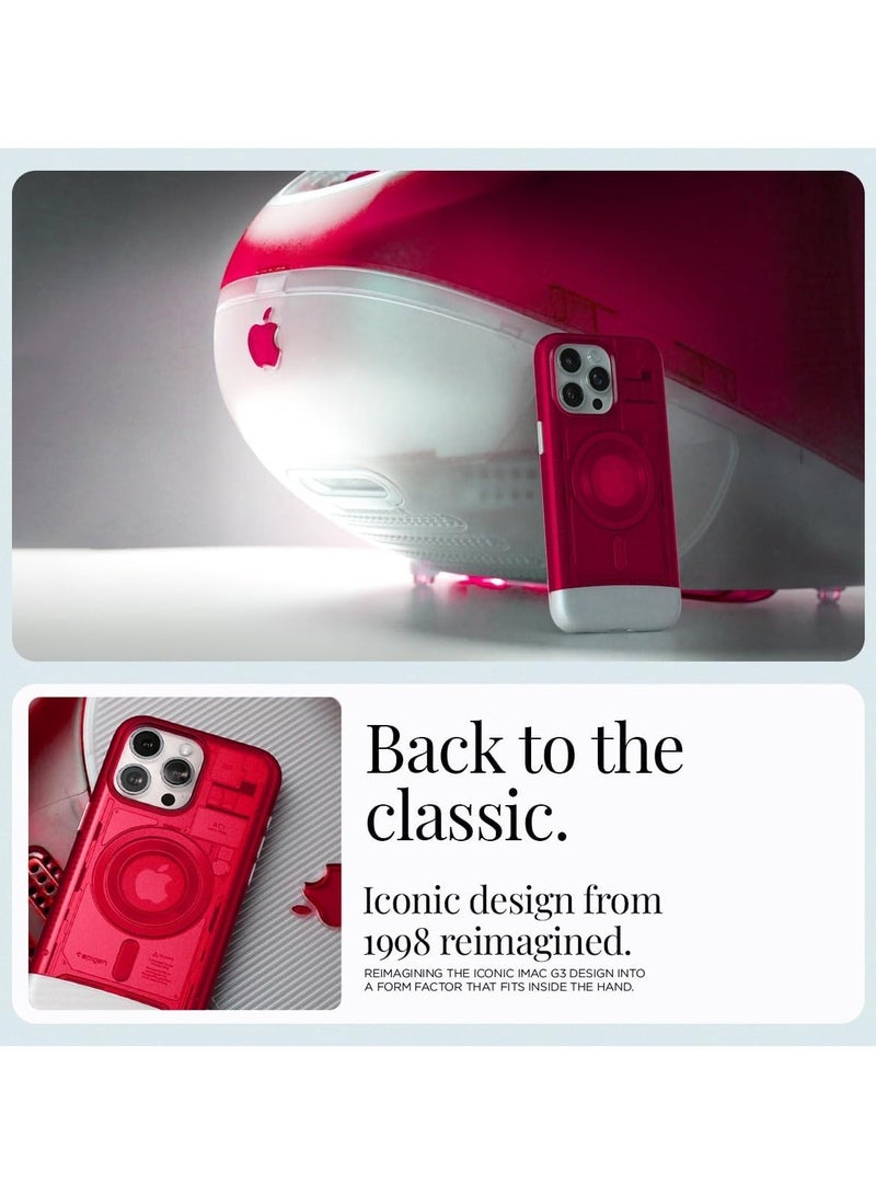 Apple iPhone 15 Pro Max Classic C1 MagFit Case Cover with MagSafe & Extreme Protection Tech - Ruby  - Image 3