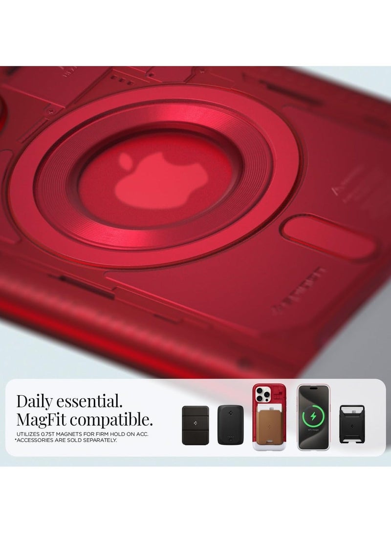 Apple iPhone 15 Pro Max Classic C1 MagFit Case Cover with MagSafe & Extreme Protection Tech - Ruby  - Image 5