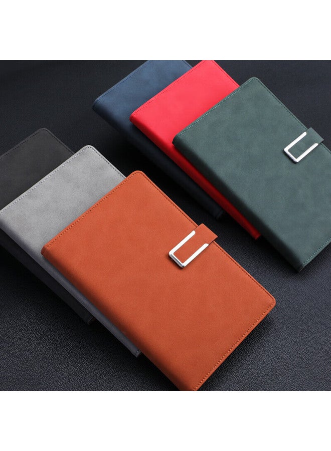 Longe Langjie Business Notebook, Thickened Journal, Sheepskin Cover Notebook, Stationery, Buckle Diary, Office Meeting Record Book, Customizable Logo, B5 Gray - Image 4