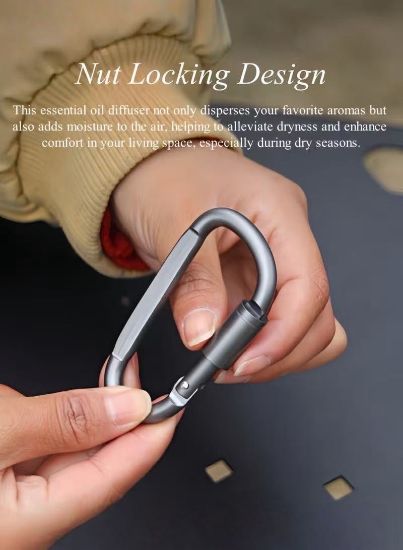 2PCS D-Clip Durable Locking Carabiner Keychain Clip Auto Locking Keychain Clips for Securing Pets, Outdoor, Camping, Hiking, Hammock, Dog Leash Harness - Image 2