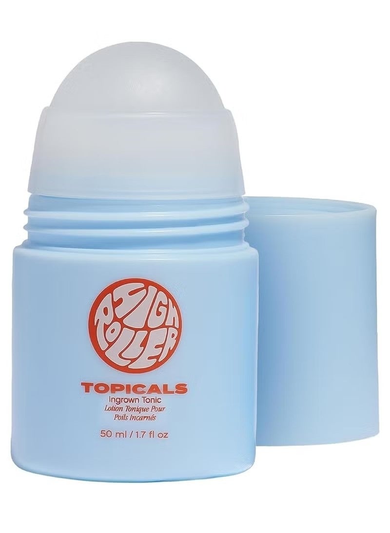 TOPICALS RAZOR BUMPS & IRRITATION? This lightweight, roll-on ingrown hair treatment is the sure bet to soothe shaving irritation & prevent bumps from ingrown hairs. Hygienic, easy-to use, mess-free package makes treating ingrown hair concerns a breeze. - Image 1