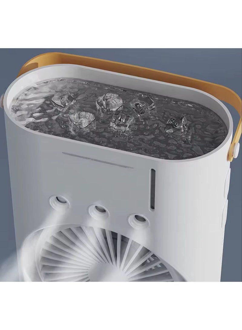 مروحة تبريد محمولة قابلة لإعادة الشحن – هواء بارد ورذاذ منعش في أي وقت Bu - Image 2