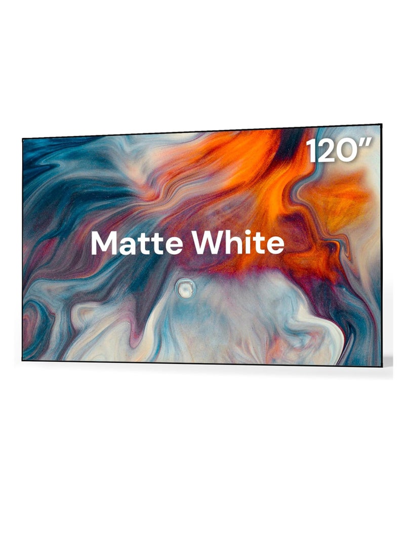 فاليريون شاشة جهاز عرض بإطار ثابت مقاس 120 بوصة، كسب 1.3 ديسيبل، تحسين جودة الصورة بنسبة 80%، دقة 4K/8K فائقة الوضوح، متوافقة مع أجهزة العرض ذات الإسقاط الطويل والقصير والقصير جداً - Image 1