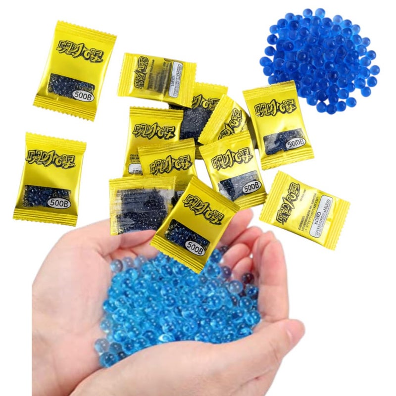 SHAKTISM Water-Absorbent Gel Balls, 7-8mm, 5000 Pieces, Blue Hydrogel Bullets - Image 4