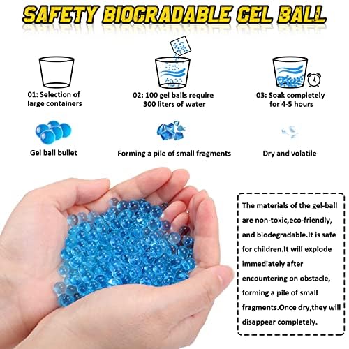 SHAKTISM Water-Absorbent Gel Balls, 7-8mm, 5000 Pieces, Blue Hydrogel Bullets - Image 3