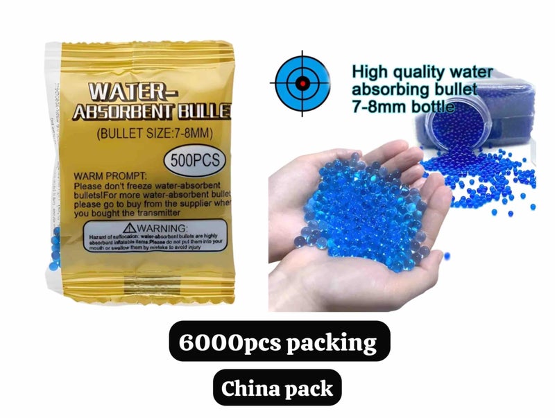 SHAKTISM Water-Absorbent Gel Balls, 7-8mm, 5000 Pieces, Blue Hydrogel Bullets - Image 5