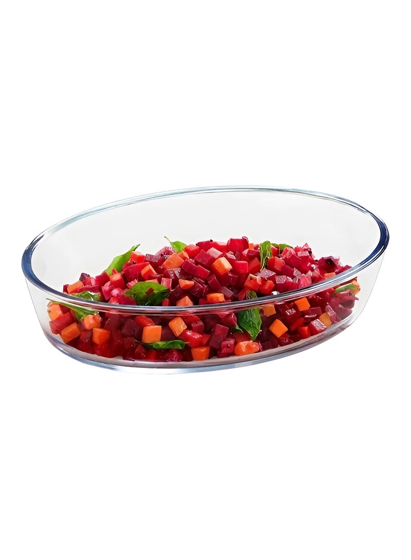 Laopala Serving Bowl (1600ML) Oven & Microwave Safe Bowl Borosilicate Glass Clear & Borosil Glass Baking Dish - Image 1