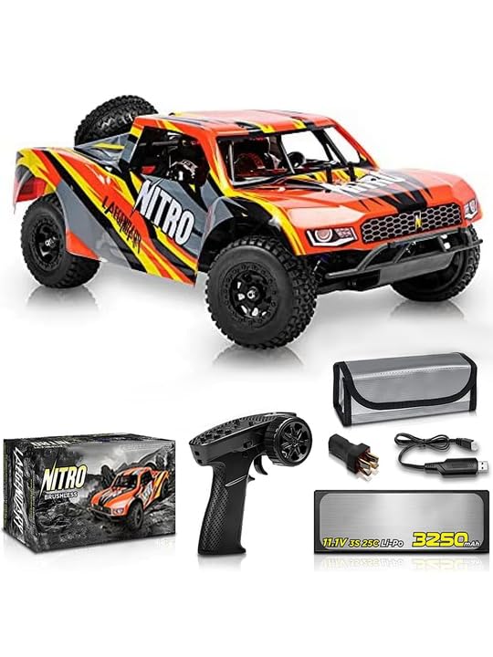 Verahaus 18 Scale Brushless RC Cars for AdultsMax 40mph Electric OffRoad Monster TruckWaterproof High Speed RC Car 4WD Remote Control Car with 3S Lipo 30 Min Play All Terrain - Image 1