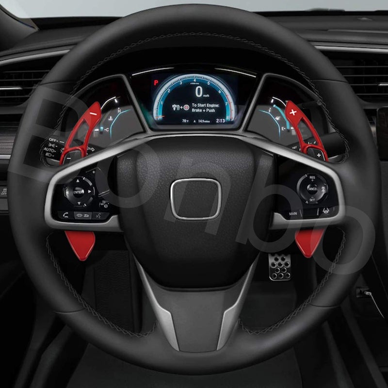 Bonbo Red Sports Aluminum Steering Wheel Paddle Shifter Extension Cover trim interior Accessories for Honda Accord Civic Insight CR-V - Image 4