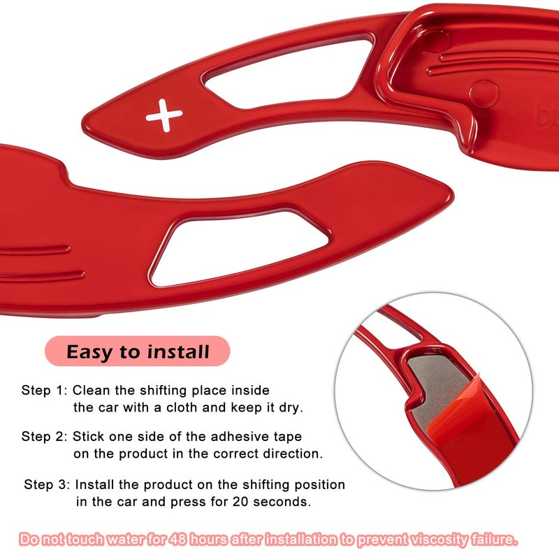 Bonbo Red Sports Aluminum Steering Wheel Paddle Shifter Extension Cover trim interior Accessories for Honda Accord Civic Insight CR-V - Image 3