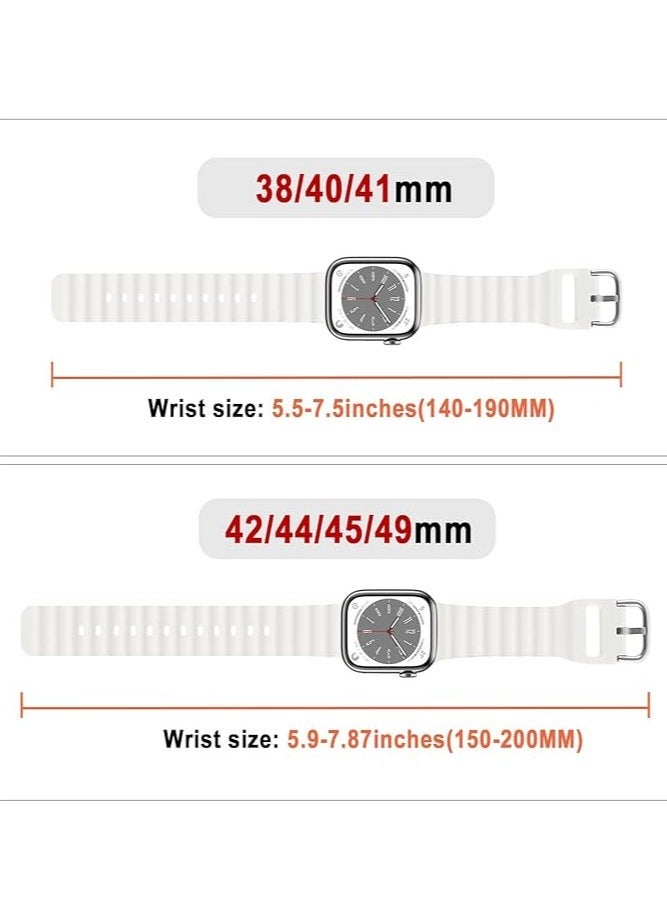 BGM "Soft Silicone Ocean Band for Apple Watch – Breathable Elastic Sport Band, Fits 49mm to 38mm, Compatible with All Series - Image 3