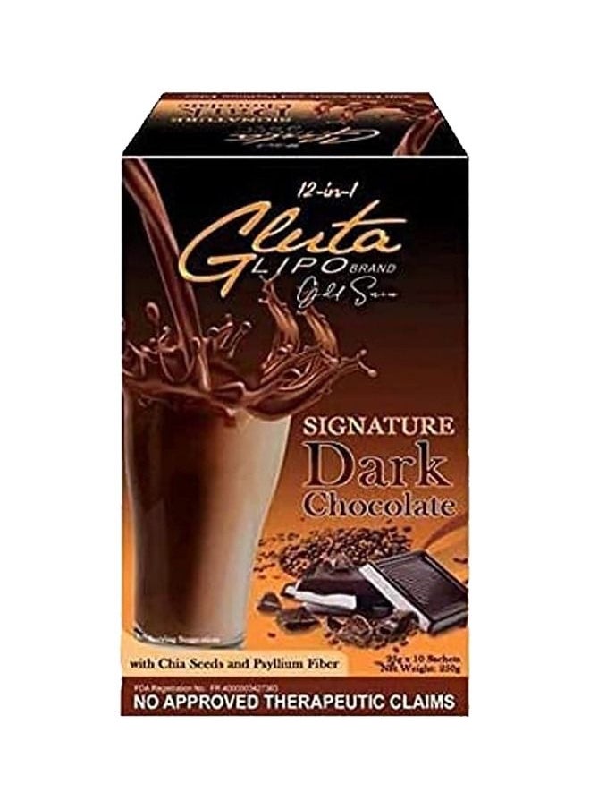 Glutalipo  - 12in1 Signature Dark Chocolate 10 Sachets - Image 1