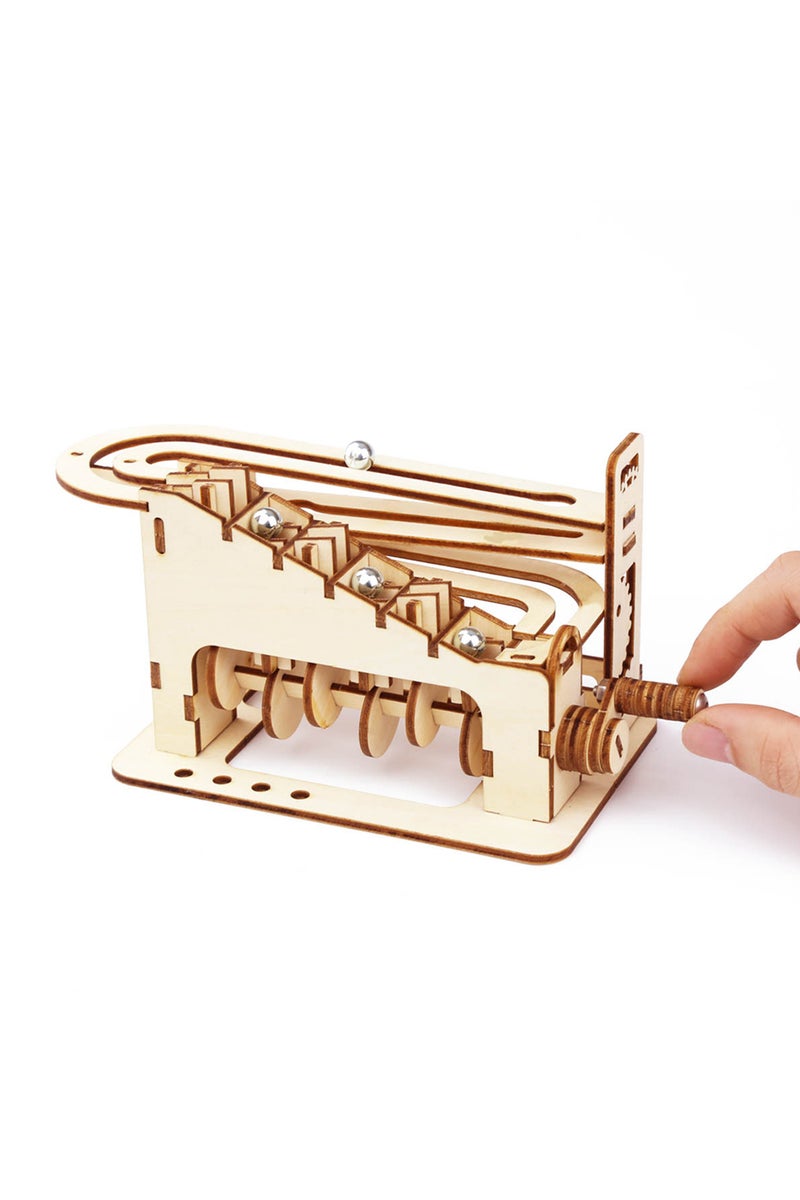 erorex Climb Spiral Marble Run 3D Wooden Puzzles for Adults and Teens DIY Model Building Kits with Mechanic