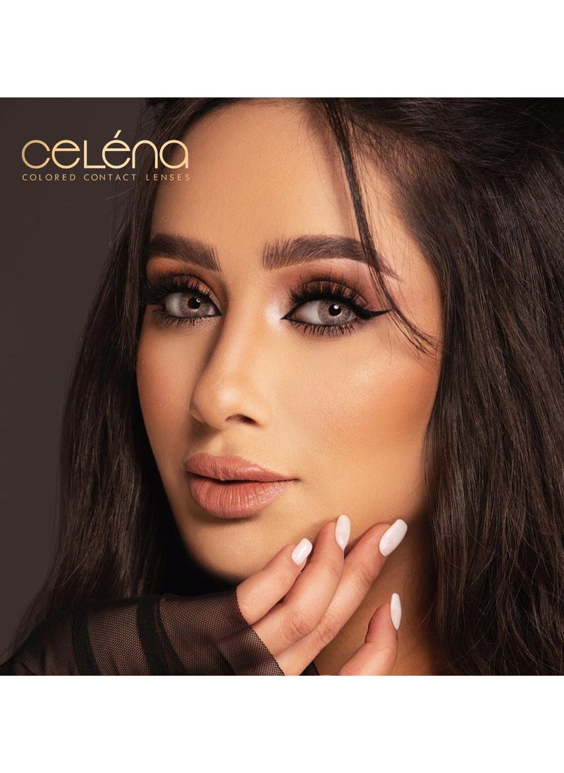 Celena Celena Colored Contact Lenses,3 months use , Cosmetic-Light Grey  - Image 2