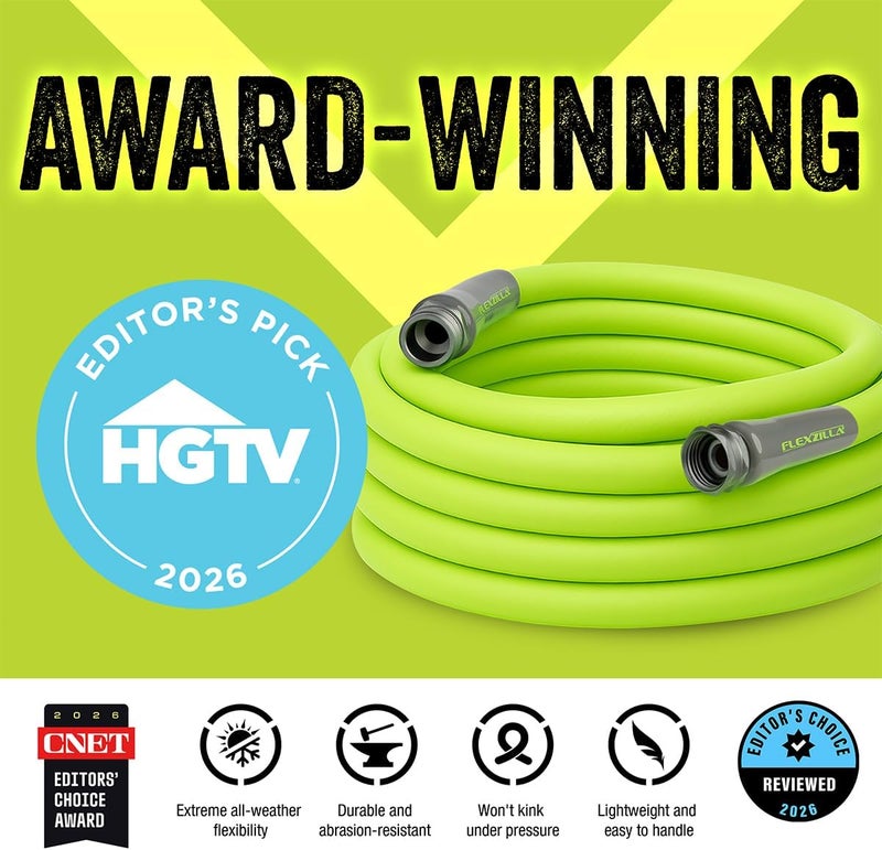 Flexzilla Garden Lead-in Hose, 5/8 in. x 5 ft., Heavy Duty, Lightweight, Drinking Water Safe - HFZG505YW - Image 2