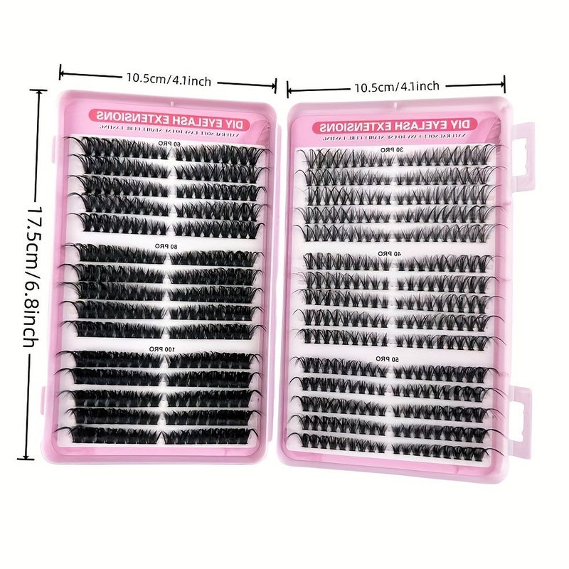 540 Pcs False Eyelash Clusters D Curl Natural Wispy Volume 30D Length Diy Cat Eye Look For Cosplay Daily Wear Beginner Friendly - Image 4