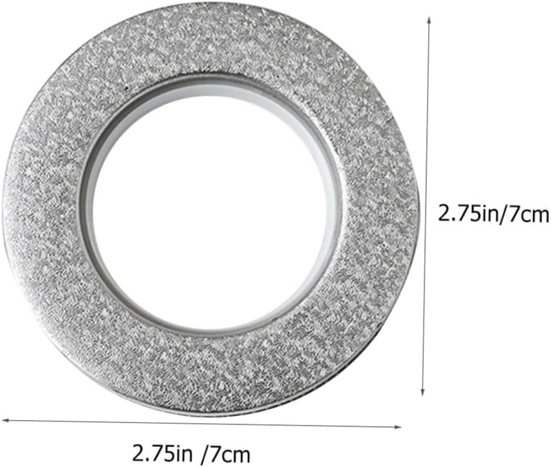 klarako 12 pcs Drapery Ring Eyelet Circles Replace Silence Tool Hardware Sliding Sheers Curtain Roman Easy Low Grommet Noise Reusable Grommets Curtains Grey Screw-in for Buttonhole Window - Image 5