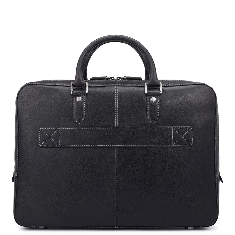 Da Milano  Elephant Pattern Leather Laptop Bag - Navy  | Best Price UAE