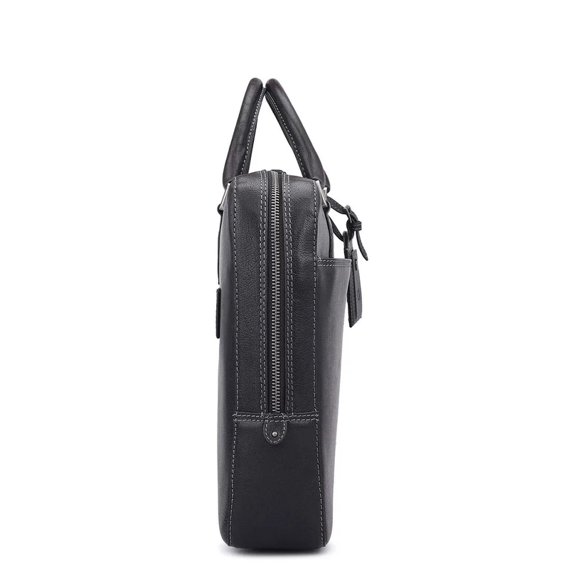 Da Milano  Elephant Pattern Leather Laptop Bag - Navy  | Best Price UAE