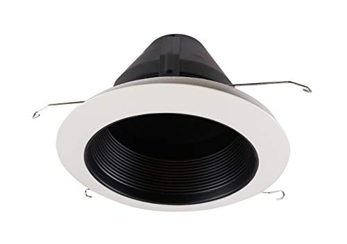NICOR Lighting 6 inch Black Airtight Cone Baffle Trim (17549A) - Image 1