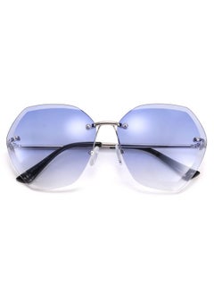 FEISEDY Women Oversized Rimless Sunglasses Diamond Cutting Lens Sun Glasses B2569  - Image 2