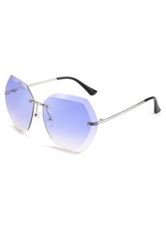 FEISEDY Women Oversized Rimless Sunglasses Diamond Cutting Lens Sun Glasses B2569  - Image 1