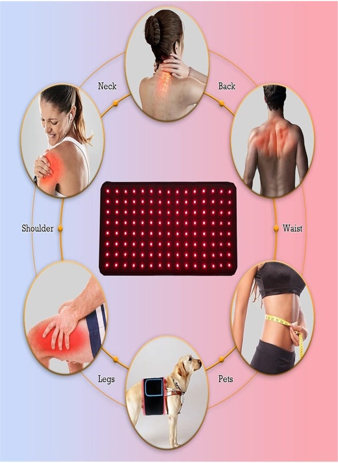 joyzzz - Red Light Pad for Body, 21 x 45cm Infrared Light Belt Wrap with Timer for Back Shoulder Waist Knee Pain Relief, 660nm & 850nm Home Red Light Pad - Image 1