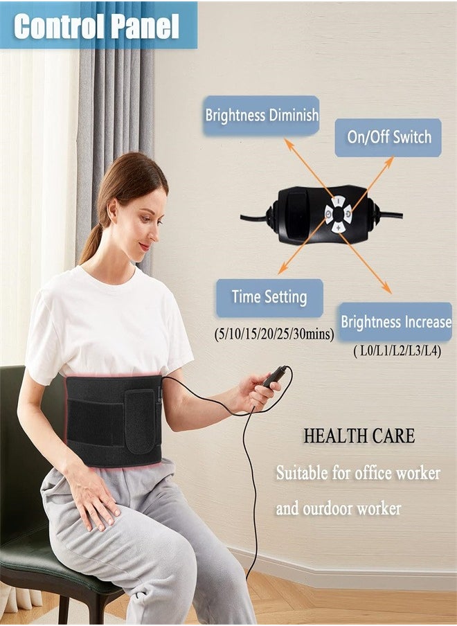 joyzzz - Red Light Pad for Body, 21 x 45cm Infrared Light Belt Wrap with Timer for Back Shoulder Waist Knee Pain Relief, 660nm & 850nm Home Red Light Pad - Image 1