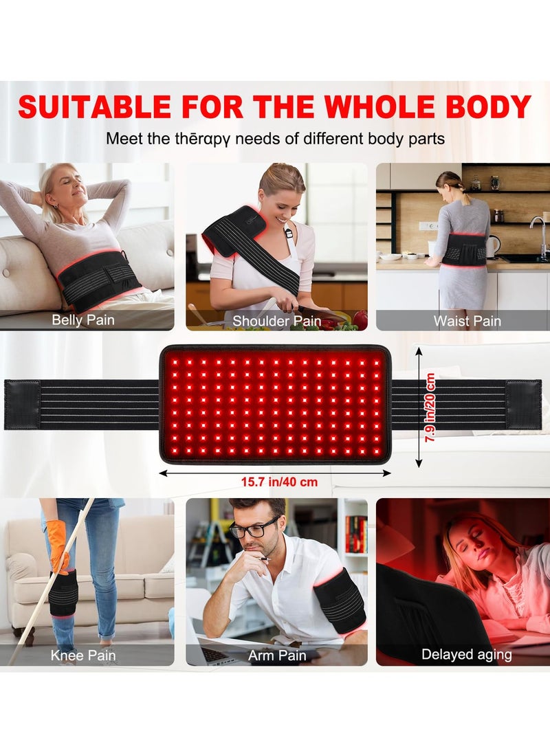 joyzzz - Red Light Pad for Body, 21 x 45cm Infrared Light Belt Wrap with Timer for Back Shoulder Waist Knee Pain Relief, 660nm & 850nm Home Red Light Pad - Image 1