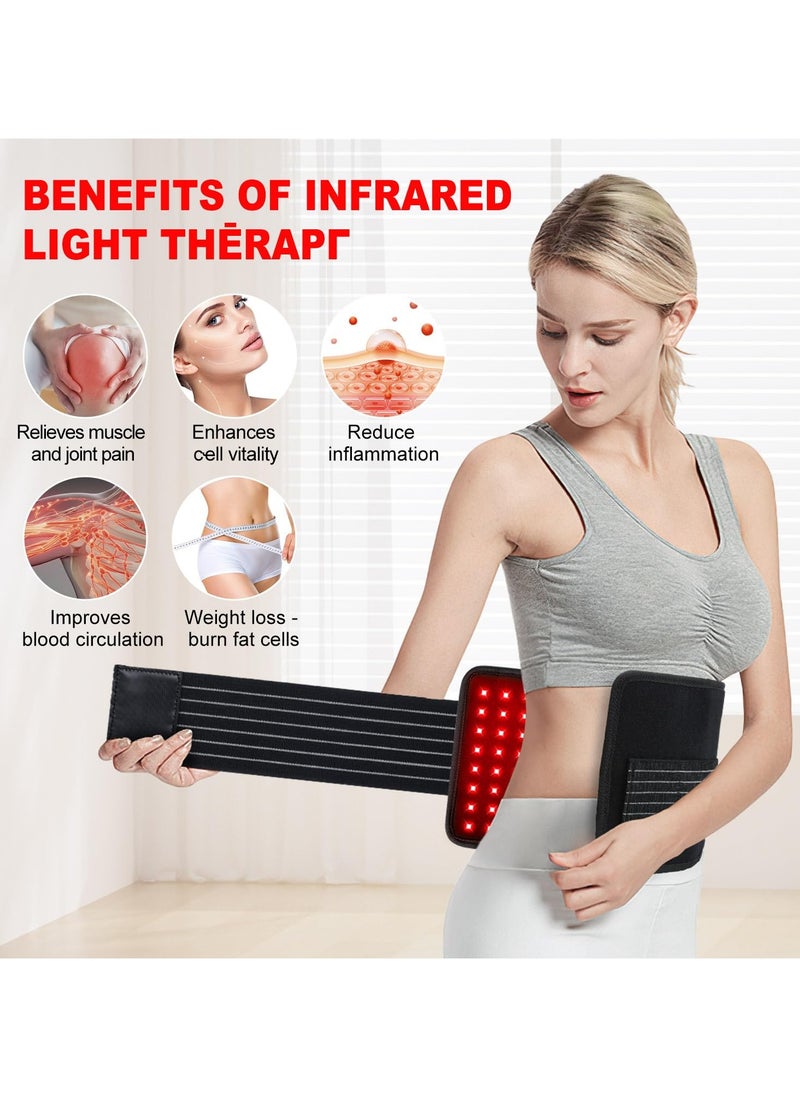 joyzzz - Red Light Pad for Body, 21 x 45cm Infrared Light Belt Wrap with Timer for Back Shoulder Waist Knee Pain Relief, 660nm & 850nm Home Red Light Pad - Image 1