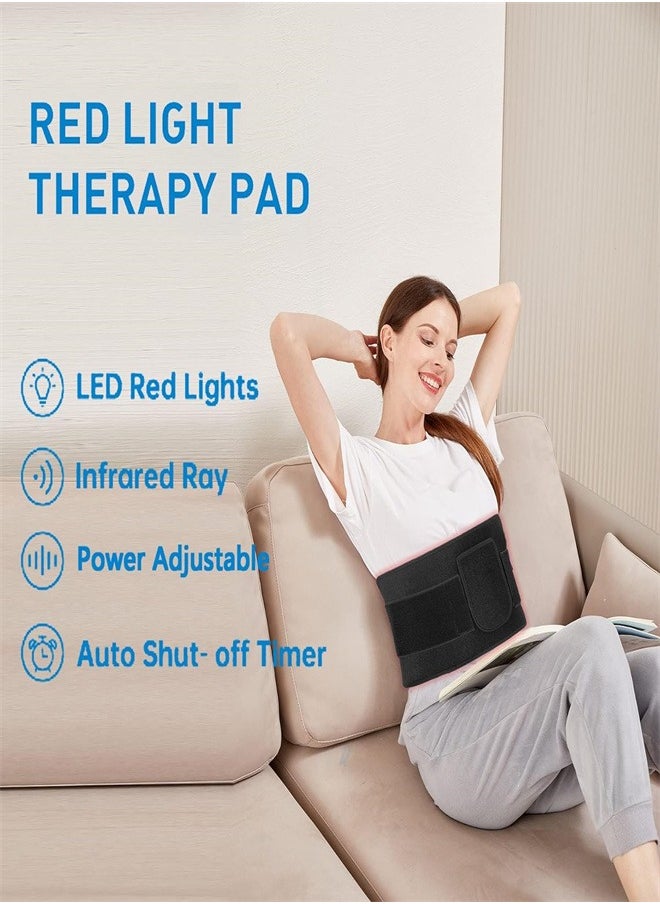 joyzzz - Red Light Pad for Body, 21 x 45cm Infrared Light Belt Wrap with Timer for Back Shoulder Waist Knee Pain Relief, 660nm & 850nm Home Red Light Pad - Image 1