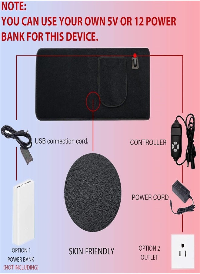 joyzzz - Red Light Pad for Body, 21 x 45cm Infrared Light Belt Wrap with Timer for Back Shoulder Waist Knee Pain Relief, 660nm & 850nm Home Red Light Pad - Image 1