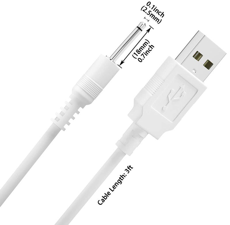SCOVEE كابل شحن DC بديل بطول 3 أقدام من SCOVEE، كابل شاحن 2.5 مم، شاحن USB DC، محول كابل شاحن سريع USB إلى DC 2.5 مم - Image 2