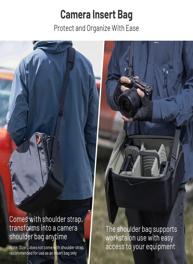 PGYTECH Small Camera Insert Bag, Waterproof Lens Pouch for Photographers and Traveler, Lightweight DSLR/SLR Lens Carring Case with Thicken Partition for Canon/Nikon/Sony/Mirrorless Cameras - Image 4