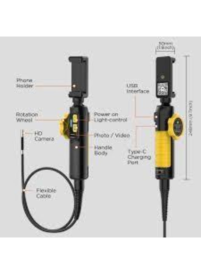 Autool SVB302 Endoscope Camera | HD Inspection Camera with 210° Articulating Probe for Automotive & Industrial Diagnostics - Image 4