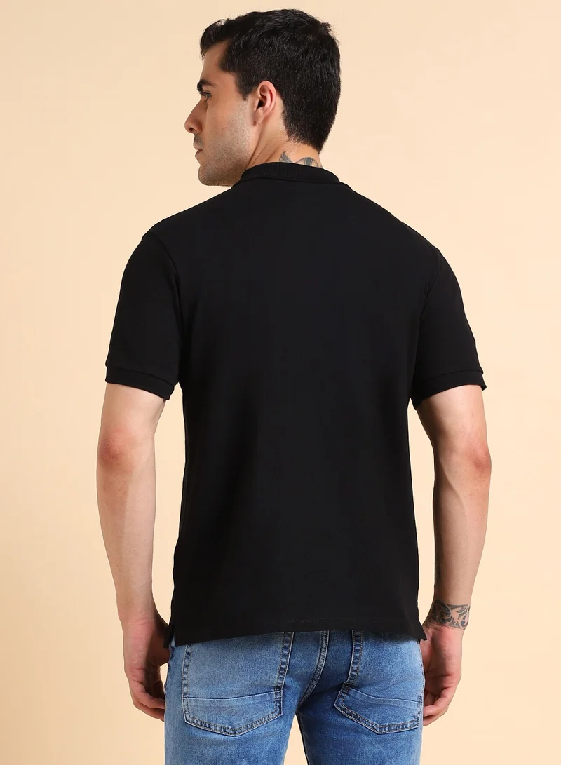 Dennis Lingo Polo Collar Pure Cotton Regular Fit T-shirt