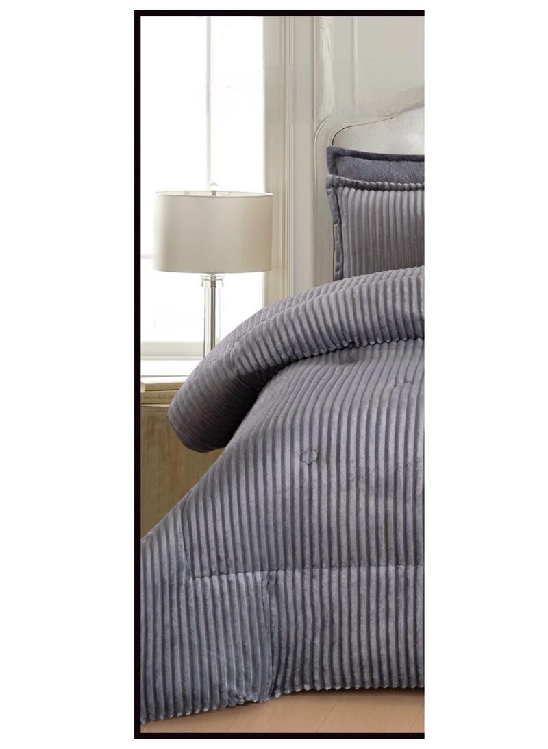 Silk Hotel-style double bedspread made of soft velvet and luxurious fur - Image 2