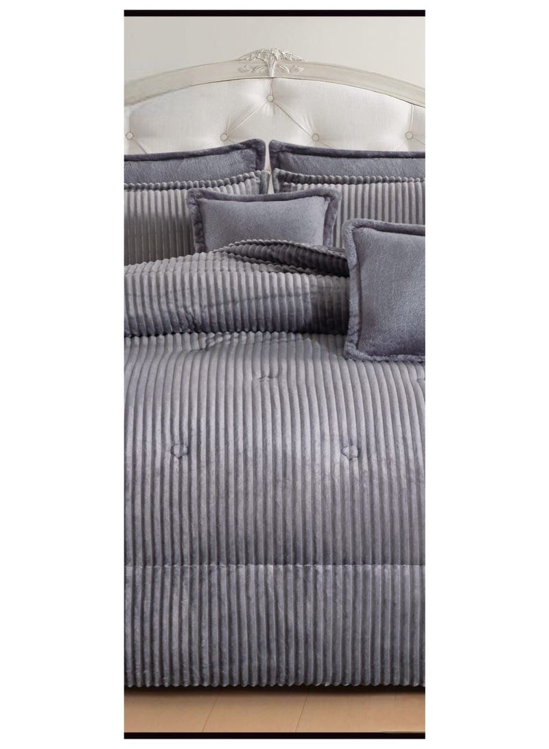 Silk Hotel-style double bedspread made of soft velvet and luxurious fur - Image 3