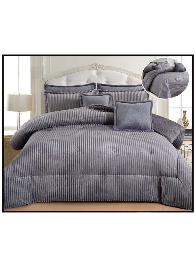 Silk Hotel-style double bedspread made of soft velvet and luxurious fur - Image 1