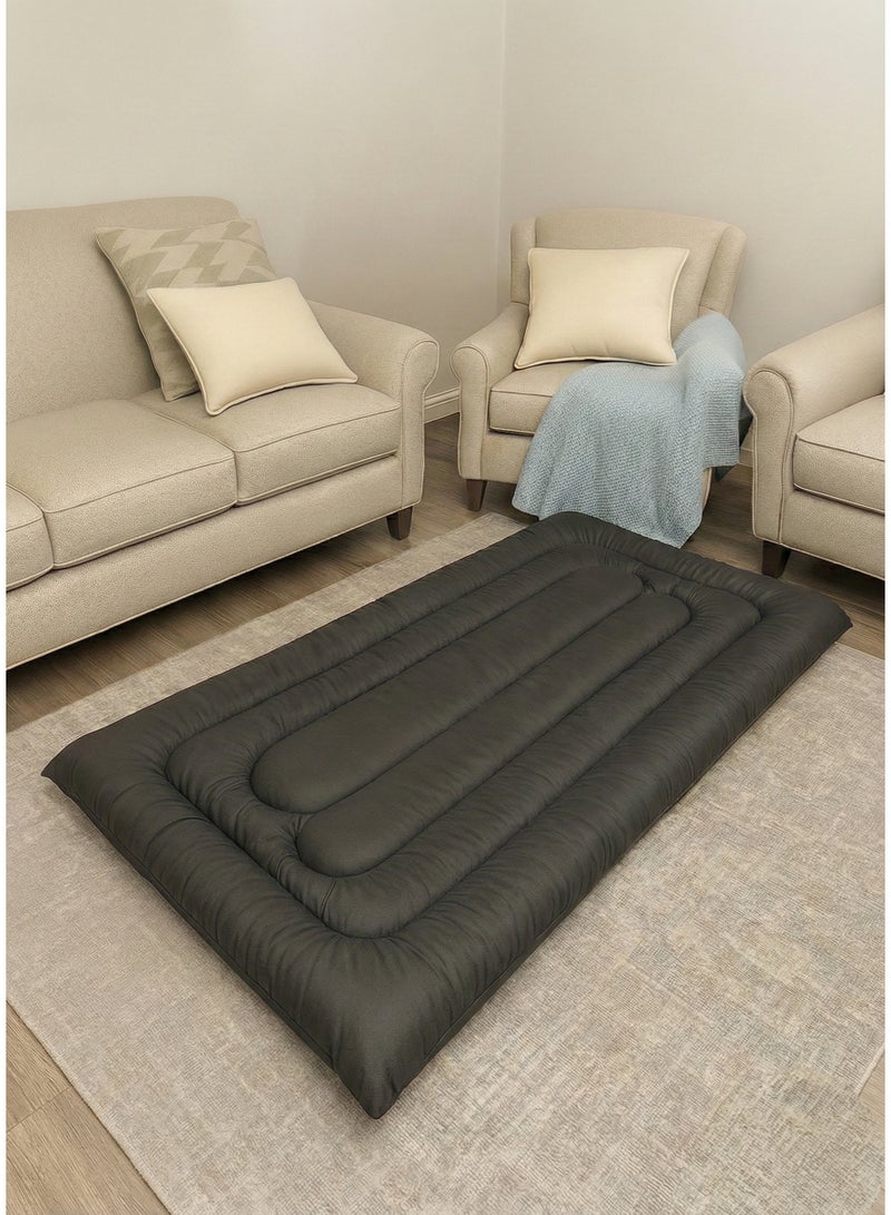 SleepLand Rest and school package, black color, consisting of a mattress, a garage, a pillow, and a pillowcase. - Image 3