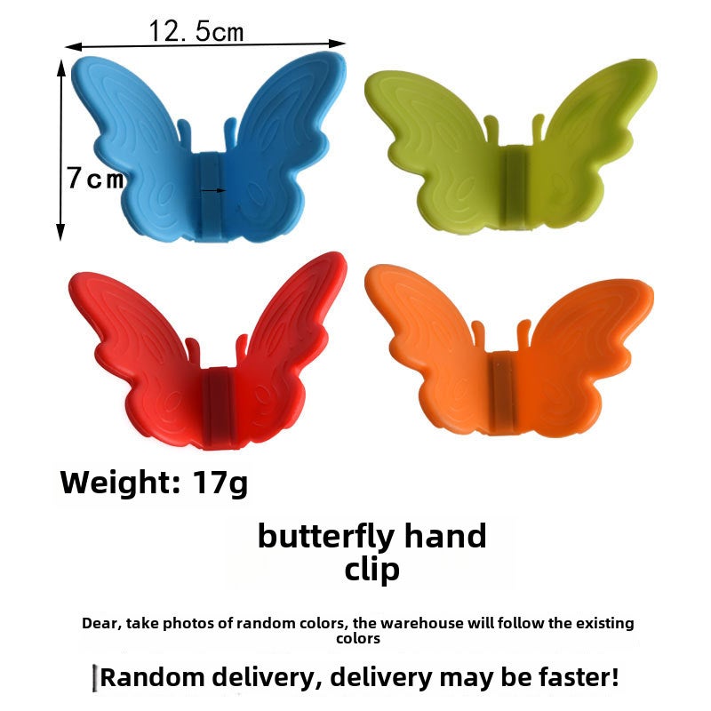Thickened Silicone Pot Holder Butterfly Non-Slip Butterfly hand clip Butterfly hand clip