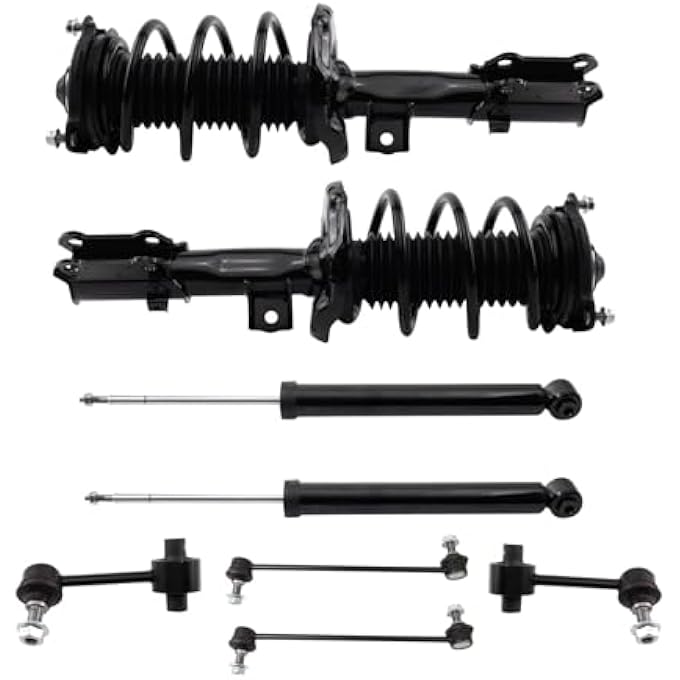 تي آر كيو طقم تعليق أمامي وخلفي كامل، مجموعة زنبرك لولبي، ممتص صدمات، قضيب توازن، وصلة تثبيت، متوافق مع هيونداي كونا 2018-2022 - Image 2