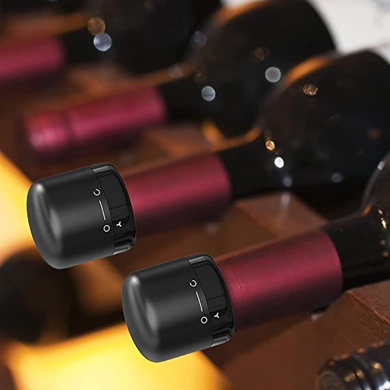 PRAYAS Champagne and Wine Stopper - Pack of 2 Leak-Proof Lockable Reusable Bottle Stoppers, Sealed Preserver Corks, Caps Saver for Wine - Image 3