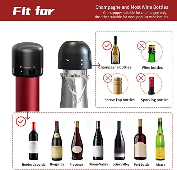 PRAYAS Champagne and Wine Stopper - Pack of 2 Leak-Proof Lockable Reusable Bottle Stoppers, Sealed Preserver Corks, Caps Saver for Wine - Image 5