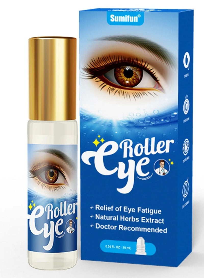Sumifun Eye Protection Roller Ball to Relieve Eye Fatigue and Eye Massage Roller Ball to Improve Eyesight 10Ml - Image 1