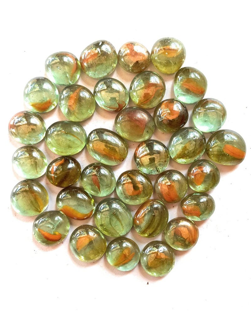 Ohhsome 500Gm Orange Shade Glass Decorative Pebbles - Image 2