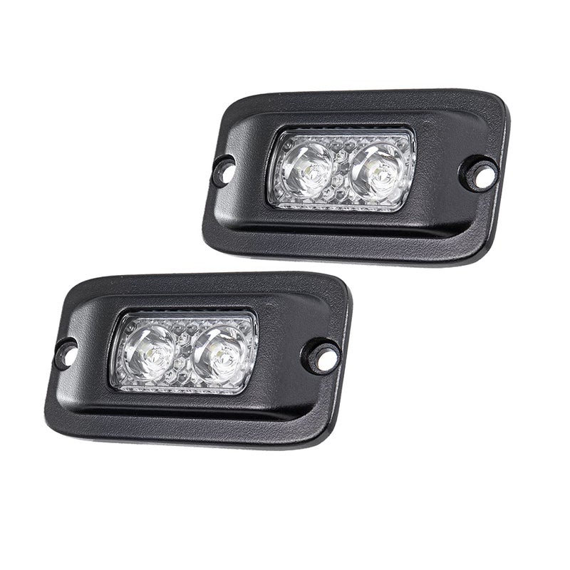 Raycharm 43 FlushMount Offroad LED Light Super Bright 6000K CoolWhite 30 LongRange Spot Beam Reverse Backup Light for Jeep Truck UTV ATV IP68 WaterproofShockproof 12V24V 2Pack