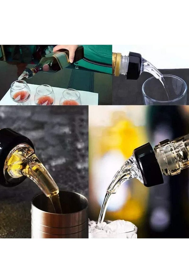 Excefore Automatic Measured Bottle Pourer- Quick Shot Spirit Measure Pourer Drinks Dispenser Water Home Restaurant Tools Pack of 4-1oz/30ml (Clear)  - Image 2